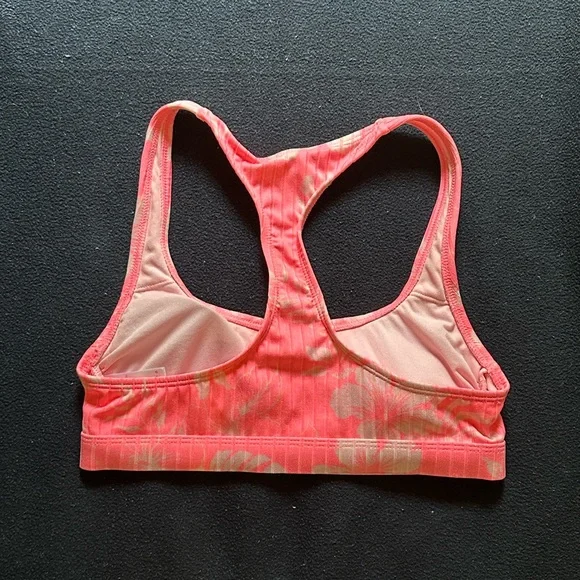 EUC Xhilaration Pink and Cream Sports Bra with Racerback Design - Picture 2 of 3